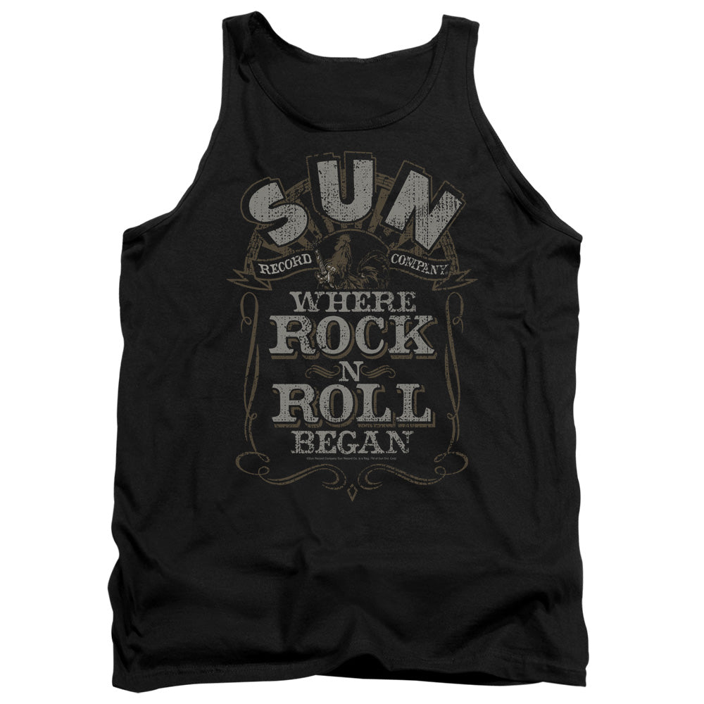 Sun Where Rock Began Mens Tank Top Shirt Black