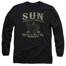 Load image into Gallery viewer, Sun Records Rockabilly Bird Mens Long Sleeve Shirt Black