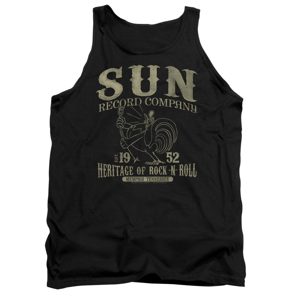 Sun Records Rockabilly Bird Mens Tank Top Shirt Black