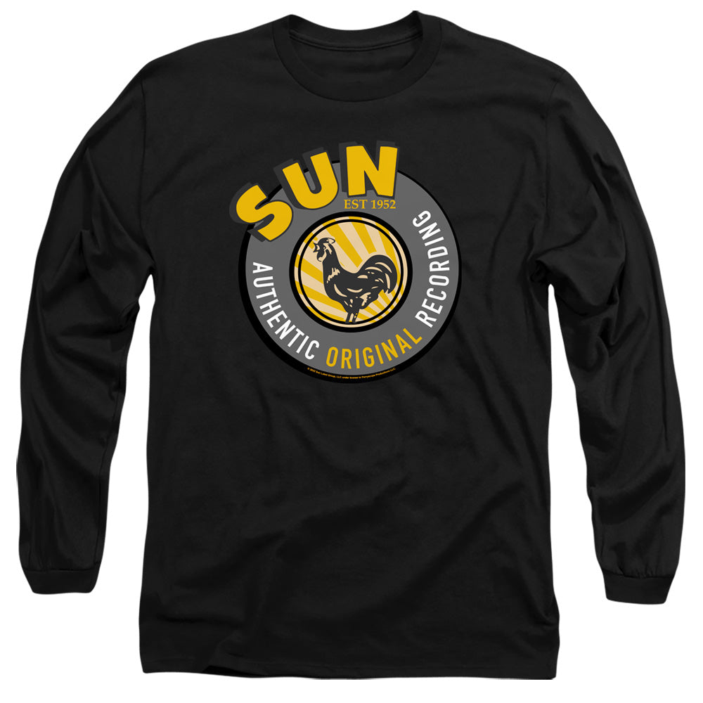 Sun Records Sun Records Logo Mens Long Sleeve Shirt Black