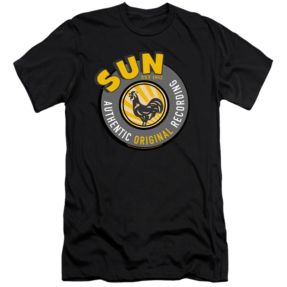 Sun Records Sun Records Logo Hbo Premium Bella Canvas Slim Fit Mens T Shirt Black