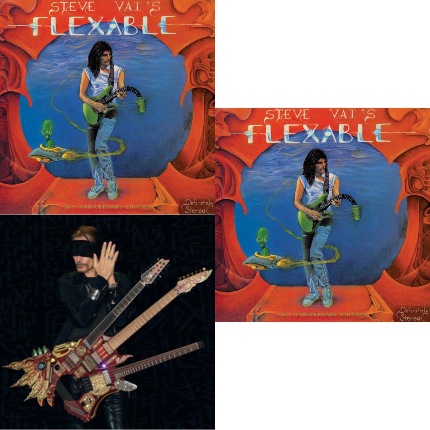 Steve Vai - Flex-Able (36Th Anniversary/Clear Disc LP Vinyl) & Flex-Able (36Th Anniversary/Picture Disc) & Inviolate