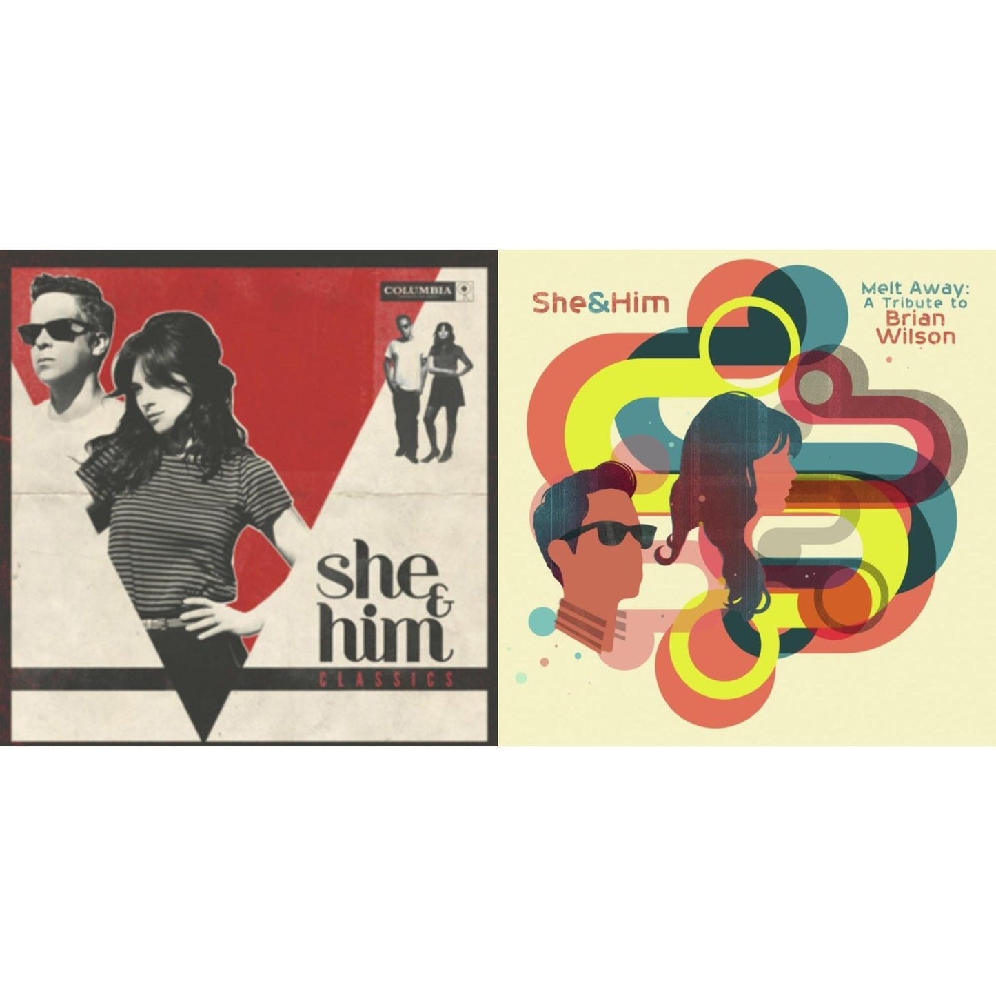 She & Him - Classics (Dl Card) & Melt Away: A Tribute To Brian Wilson - LP Vinyl Bundle