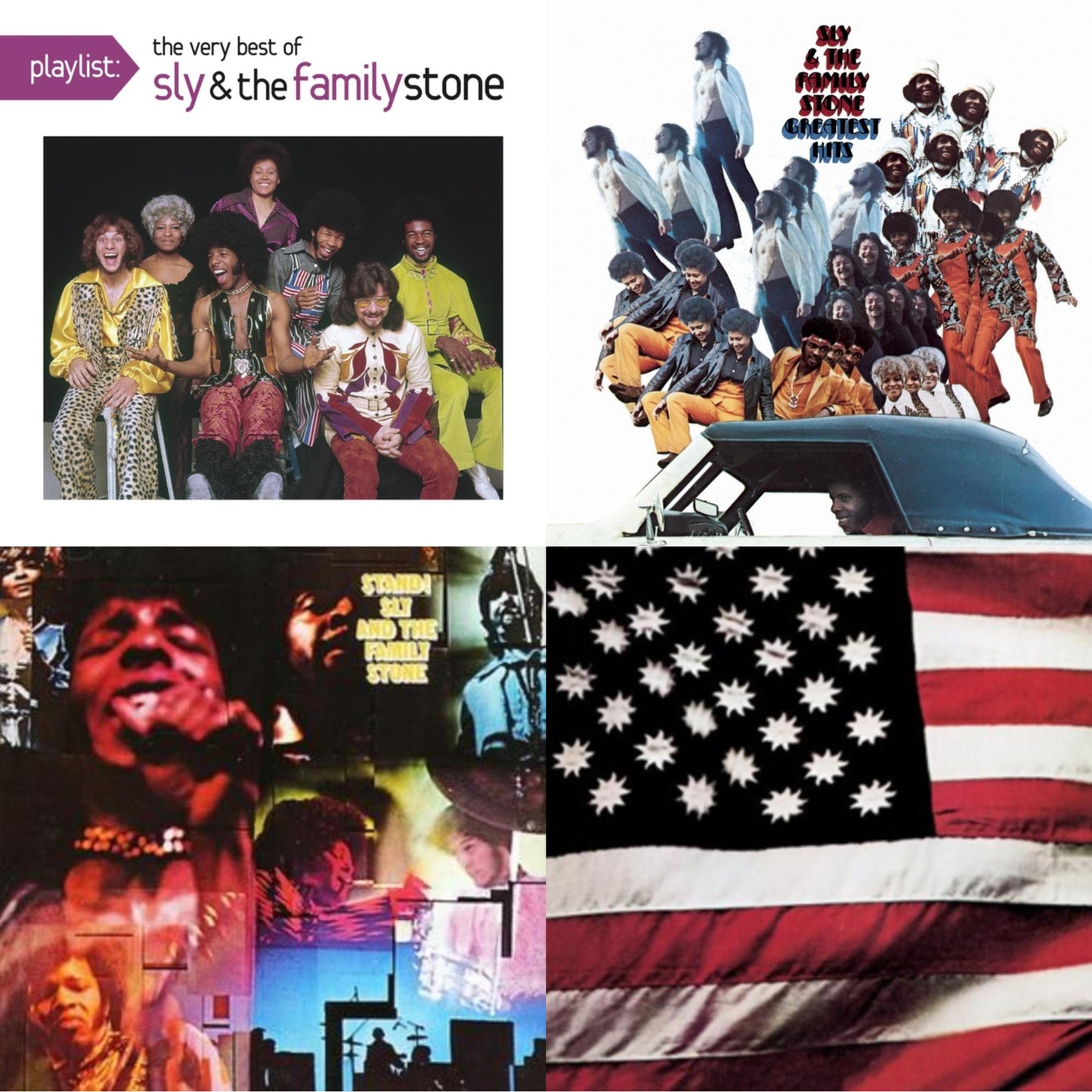 Sly & The Family Stone - Greatest Hits & Stand & There's A Riot Goin On & Playlist: Very Best Of Sly & Family Stone - CD Bundle