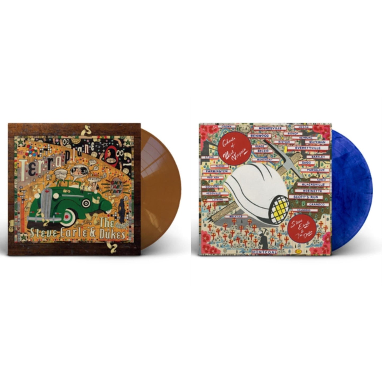 Steve & The Dukes Earle - Terraplane (Transparent Gold LP Vinyl) & Ghosts Of West Virginia (Blue & Black Swirl Color LP Vinyl)