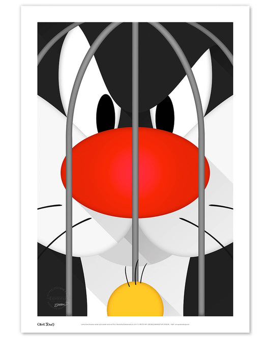 Putty Tat Trouble - Minimalist Looney Tunes Art Print