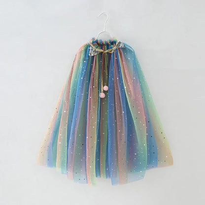 Summer Girl Princess Party Accessories Cloak Snow Queen Elsa Anna Costume