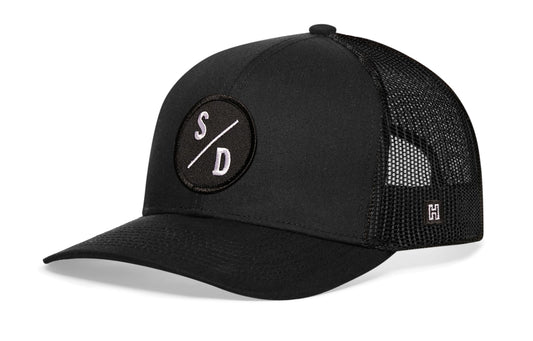 San Diego Trucker Hat  |  Black SD X Snapback