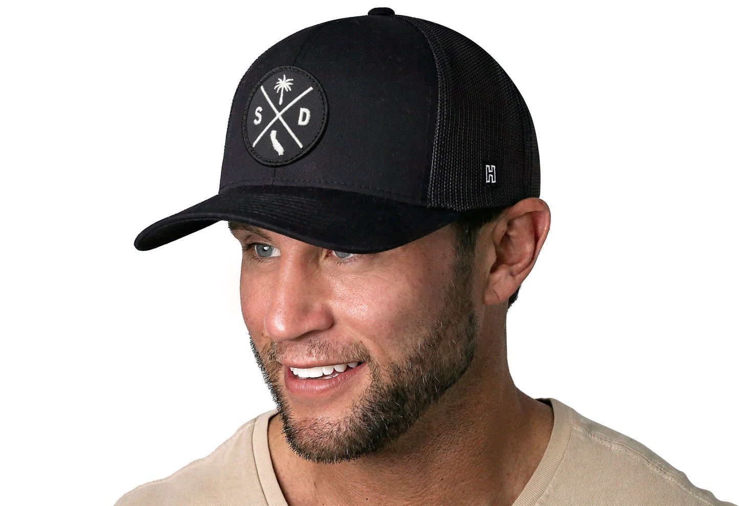San Diego Trucker Hat  |  Black SD X Snapback