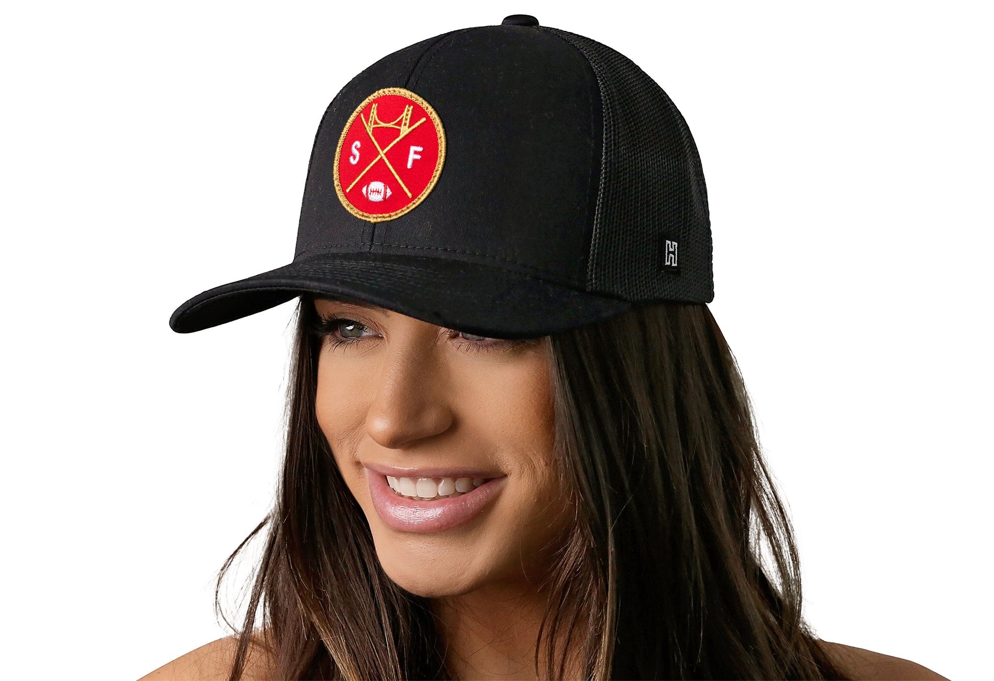 San Francisco Haka Trucker Hat  |  Black SF X Football Snapback