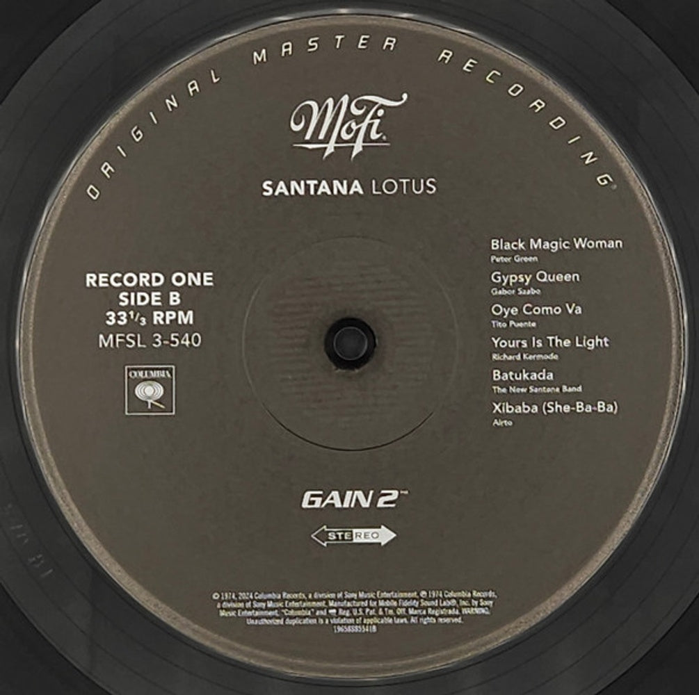 Santana – Lotus (Mobile Fidelity 3-LP Vinyl) Vinyl Record