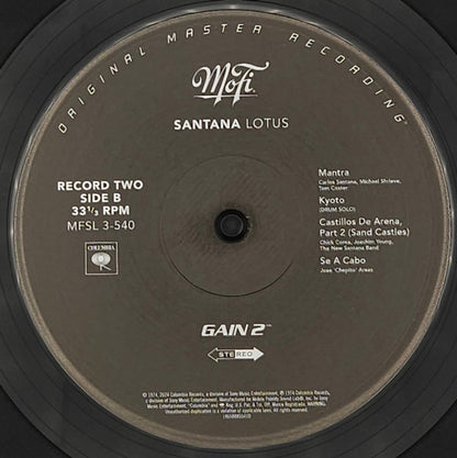 Santana – Lotus (Mobile Fidelity 3-LP Vinyl) Vinyl Record