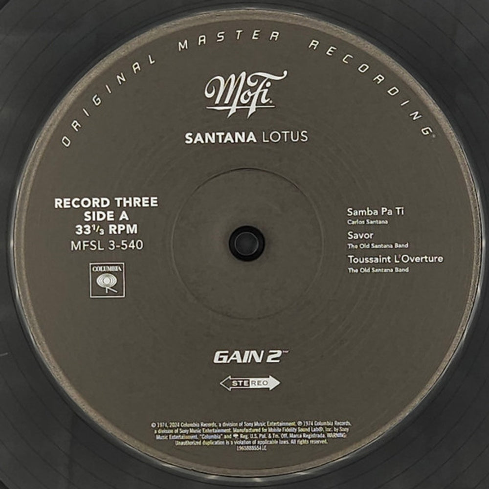 Santana – Lotus (Mobile Fidelity 3-LP Vinyl) Vinyl Record
