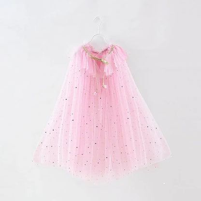 Summer Girl Princess Party Accessories Cloak Snow Queen Elsa Anna Costume