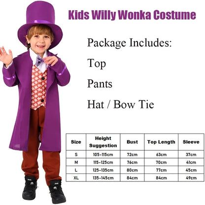 Child Factory Owner Cosplay Worker Boy Halloween Costume