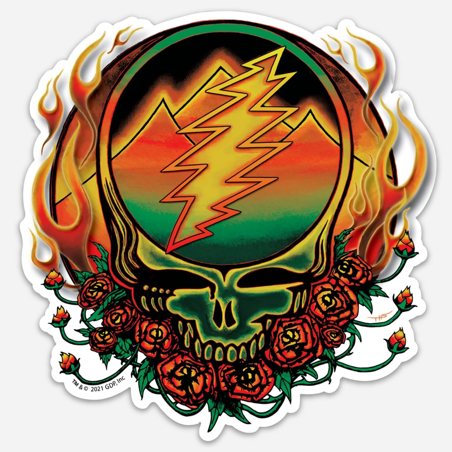 Grateful Dead Scarlet Fire Steal Your Face Sticker
