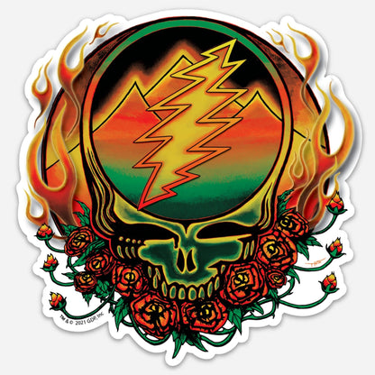 Grateful Dead Scarlet Fire Steal Your Face Sticker