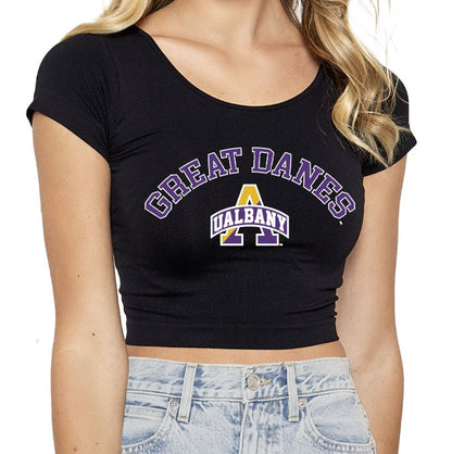 University at Albany Black Babydoll Womens Tee Shirt Officially Licensed