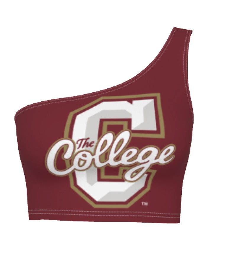 College of Charleston Maroon Womens One Shoulder Tank Top Officially Licensed