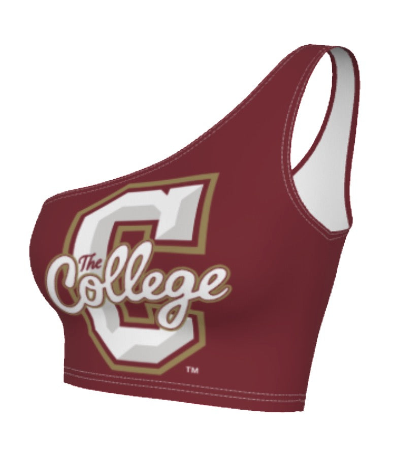 College of Charleston Maroon Womens One Shoulder Tank Top Officially Licensed