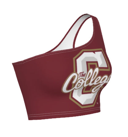 College of Charleston Maroon Womens One Shoulder Tank Top Officially Licensed