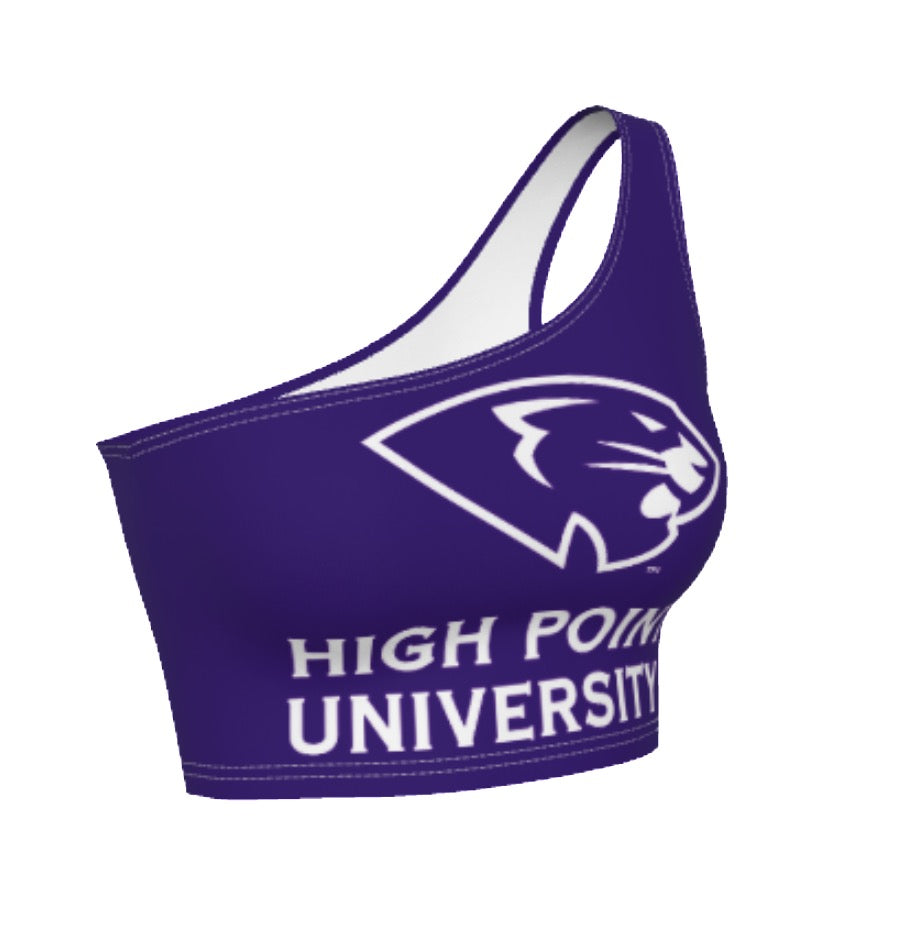 High Point University Purple Womens One Shoulder Tank Top Officially Licensed