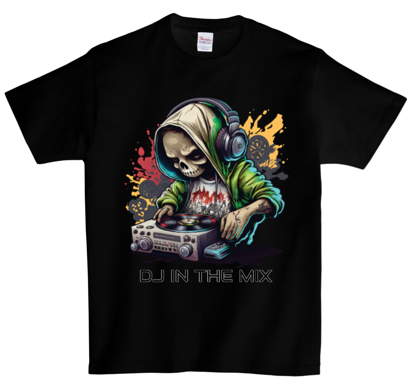 Dj Skull T-Shirts In The Mix DTG Full color Edition