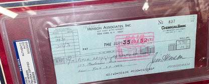Jim Henson Autographed & Signed Bank Check Framed The Muppets Collage