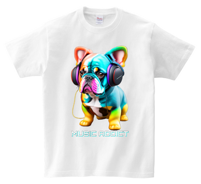 Frenchie Music Addict T-Shirts | Grooveman Music