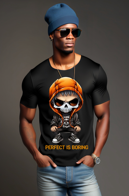 Skull Boy Perfect is Boring T-Shirts | Grooveman Music