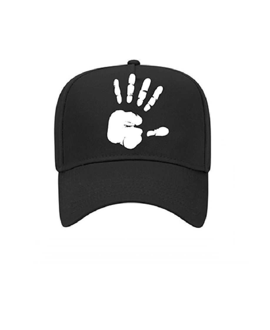 5 Panel Mid Profile Baseball Cap Hand Print