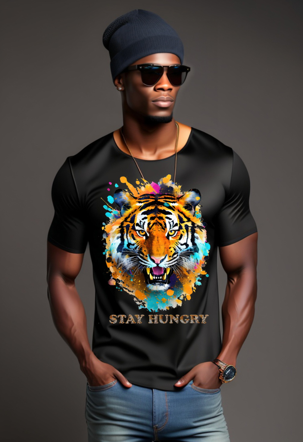 Tiger Colorful Exclusive Design T-Shirts | Grooveman Music