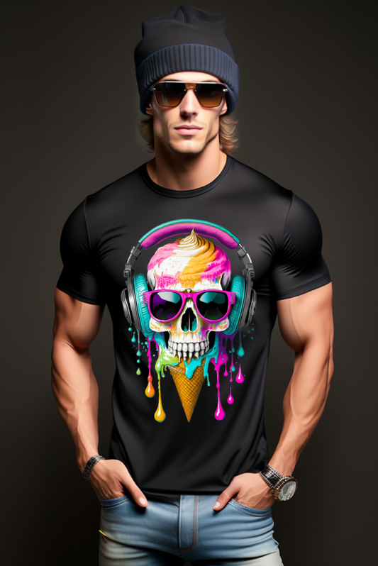 Ice Cream Skull Melting Exclusive T-Shirts | Grooveman Music