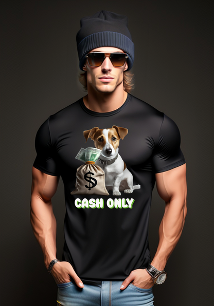 Jack Russell Dog Cash Only Exclusive T-Shirts | Grooveman Music