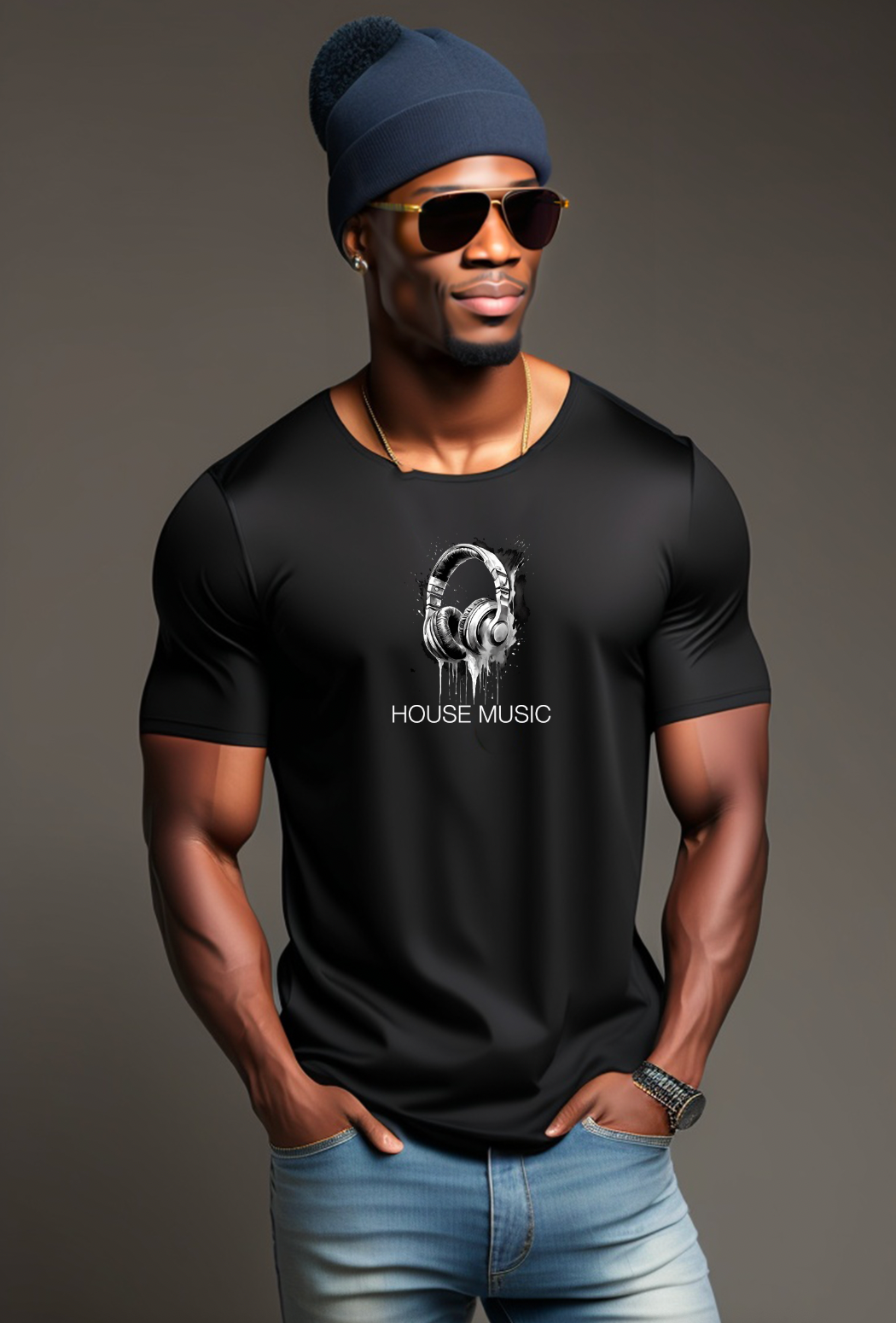 House Music Black Collection Exclusive T-Shirts | Grooveman Music