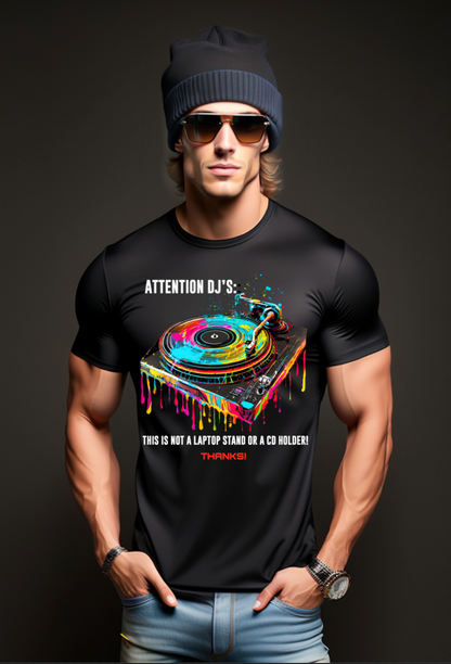 Turntable Attention DJ'S Exclusive T-Shirts | Grooveman Music