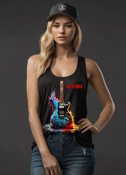 Guitar Let's Rock Tank Top | Grooveman Music