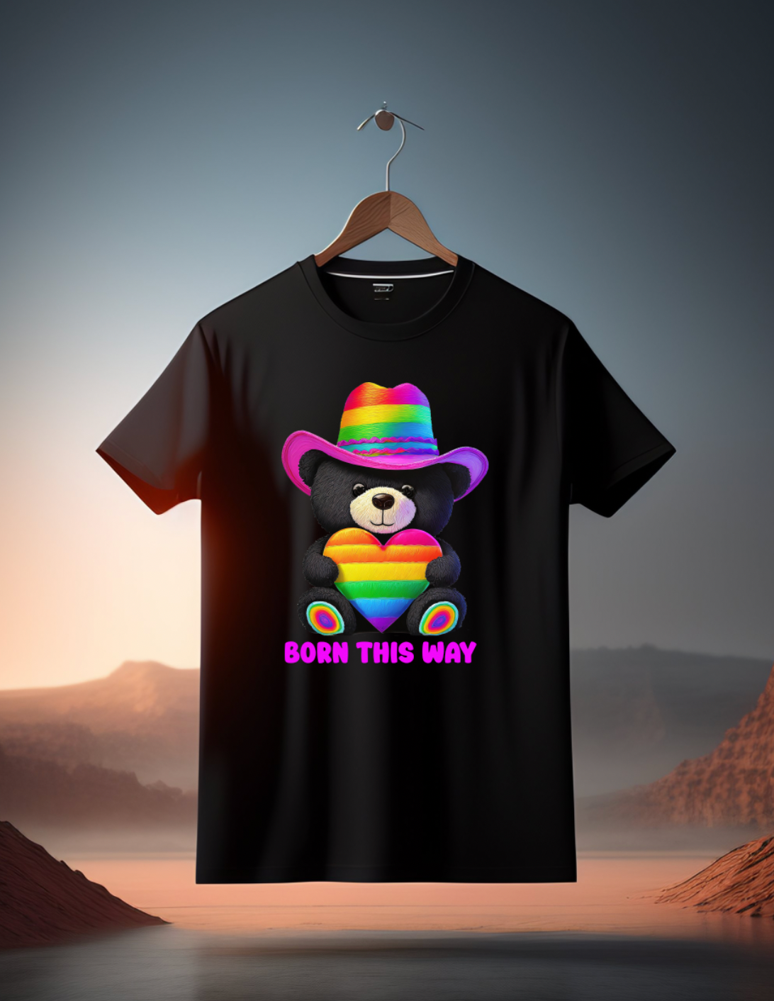 Teddy Born This Way Rainbow T-Shirts | Grooveman Music