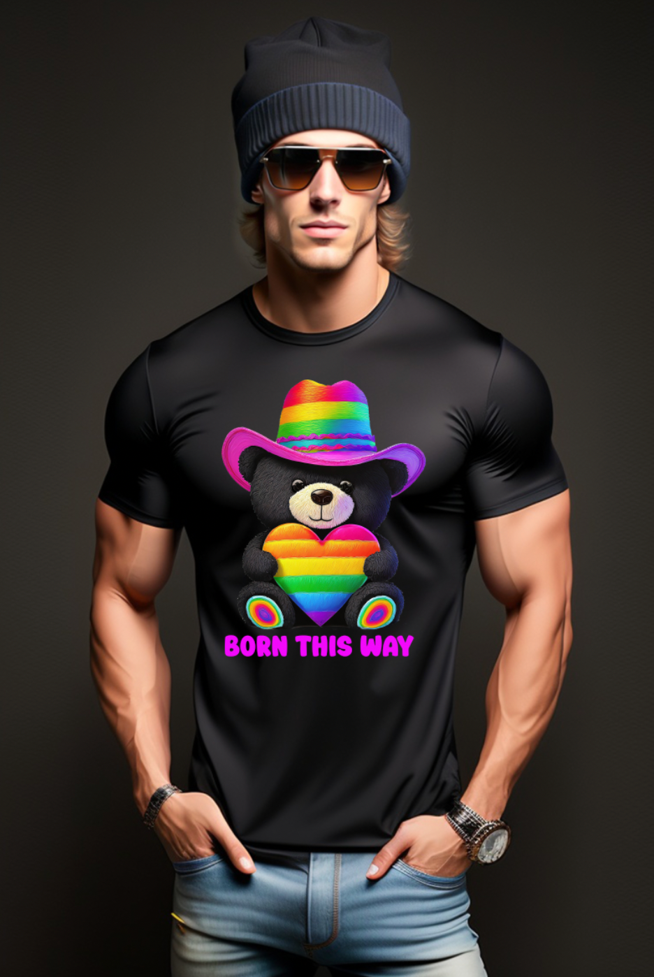 Teddy Born This Way Rainbow T-Shirts | Grooveman Music