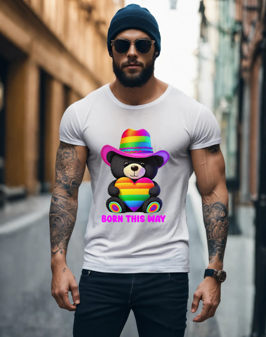 Teddy Born This Way Rainbow T-Shirts | Grooveman Music