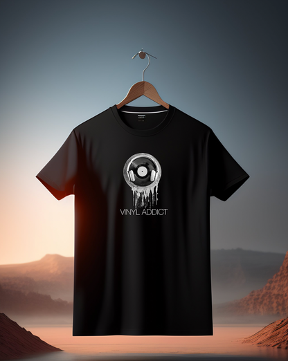 Vinyl Addict Black Collection Art Exclusive T-Shirts | Grooveman Music