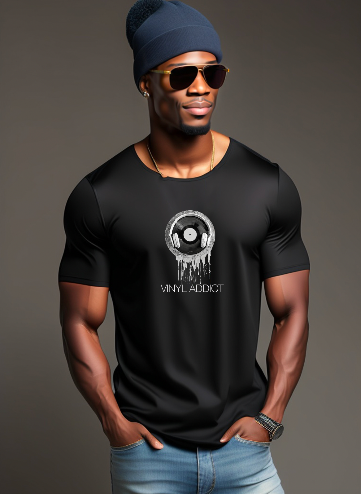 Vinyl Addict Black Collection Art Exclusive T-Shirts | Grooveman Music