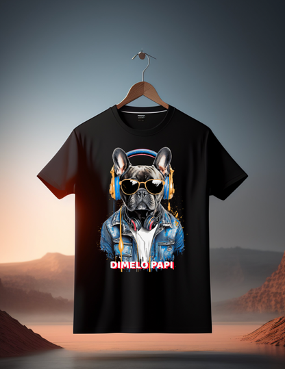 Frenchie Dimelo Papi Art Exclusive T-Shirts | Grooveman Music