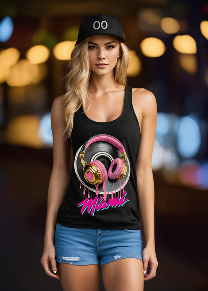 Headphones Miami Art Exclusive Tank Top | Grooveman Music