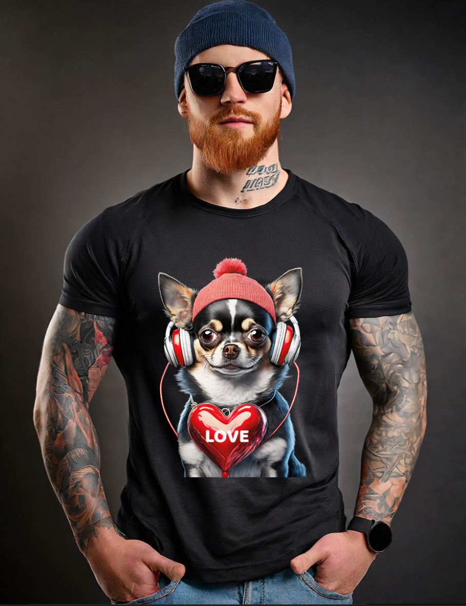 Chihuahua Love Art Exclusive T-Shirts | Grooveman Music