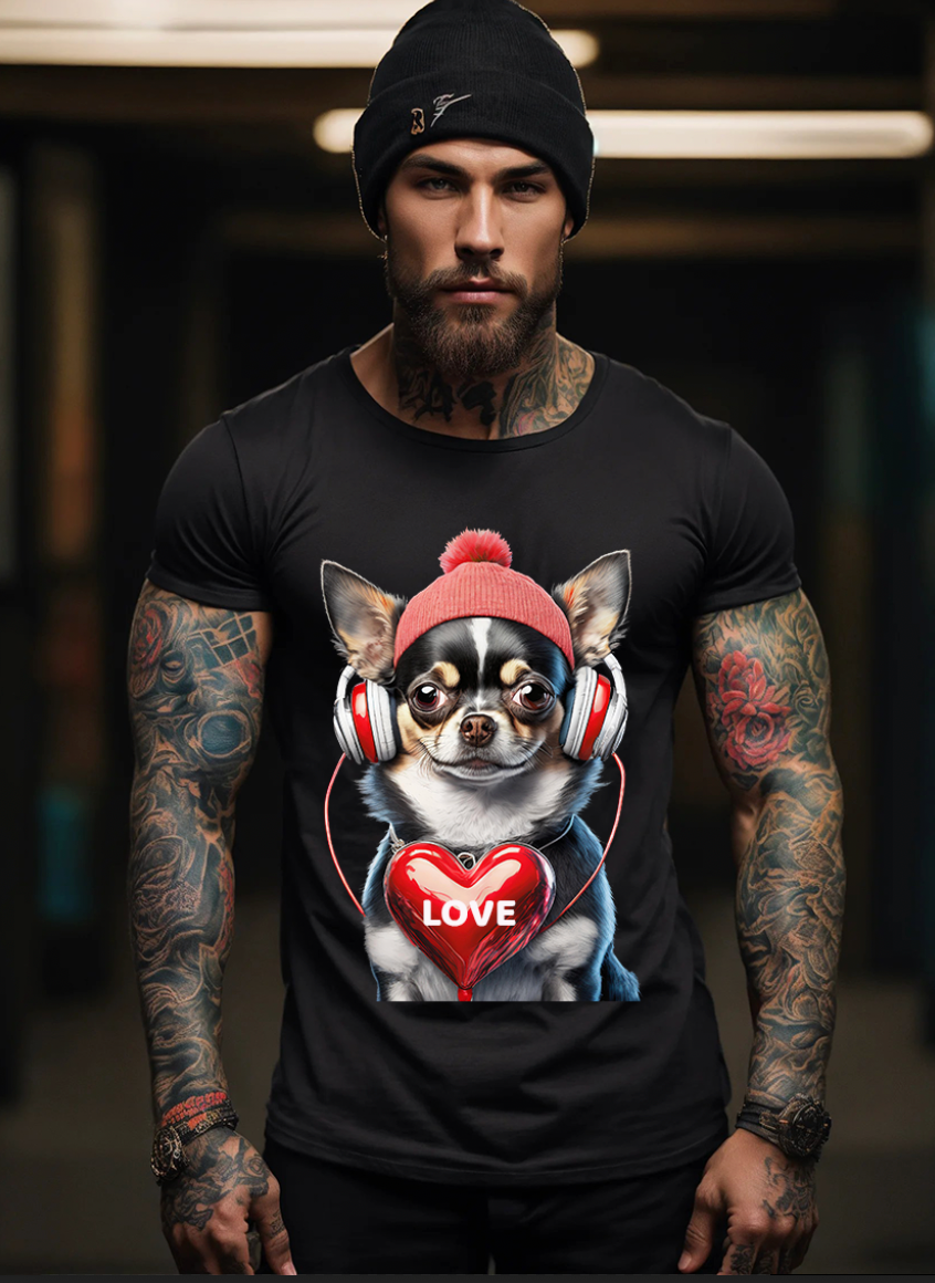 Chihuahua Love Art Exclusive T-Shirts | Grooveman Music