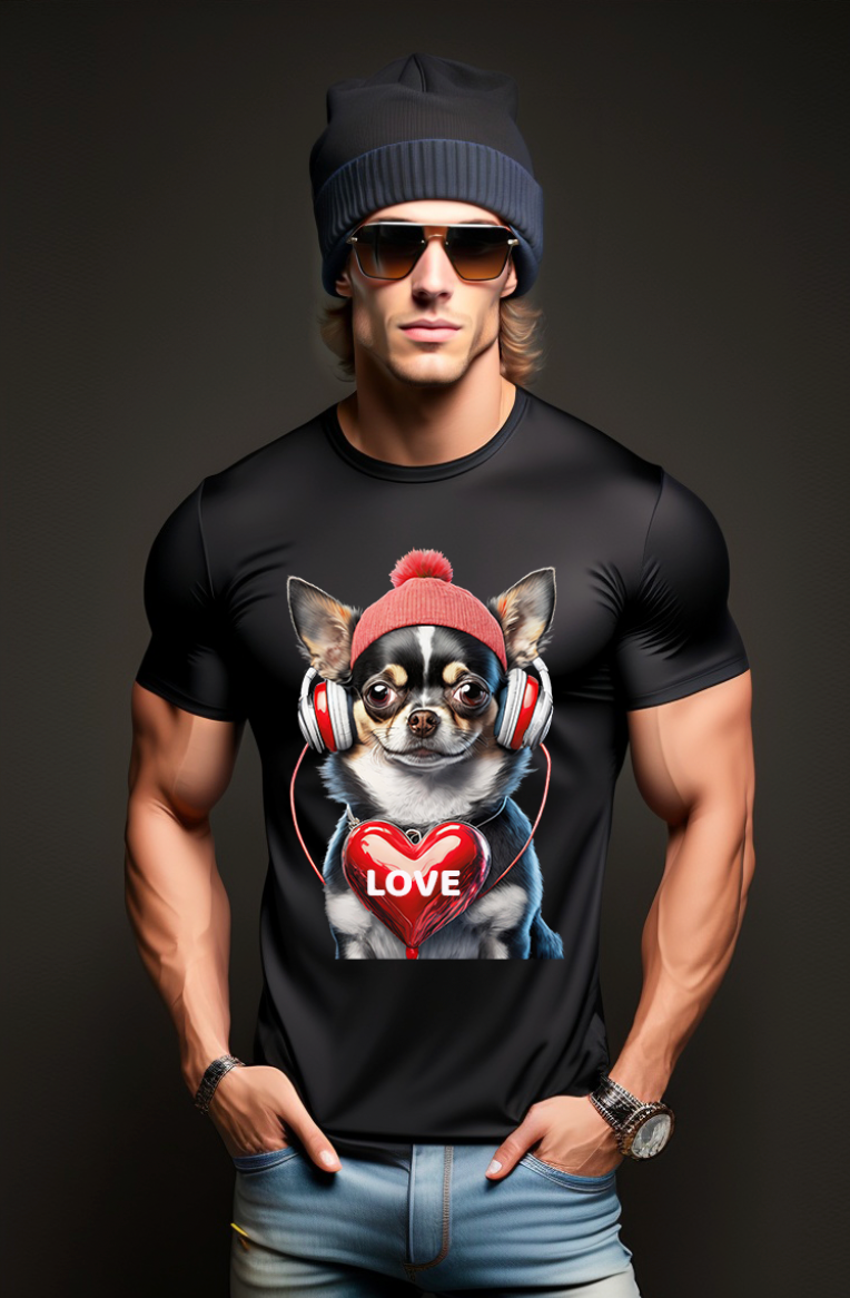 Chihuahua Love Art Exclusive T-Shirts | Grooveman Music