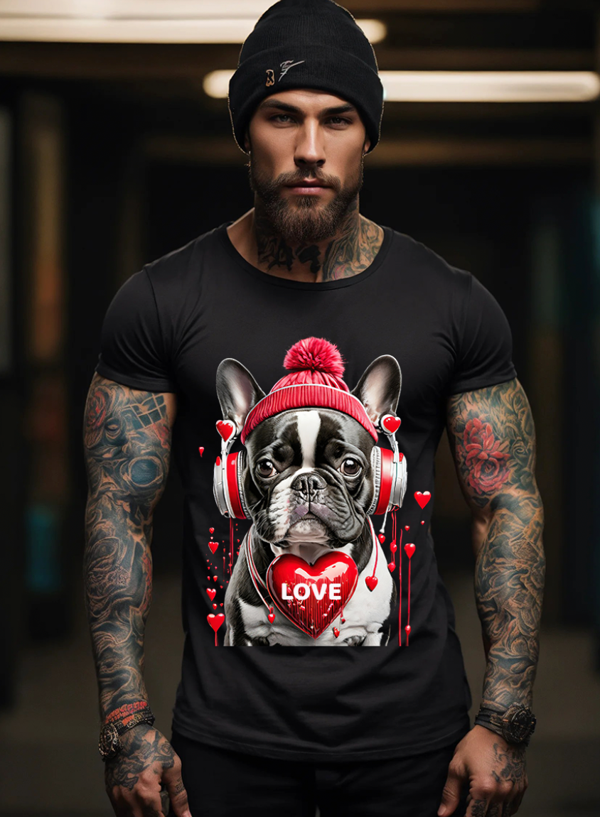 Frenchie Love Art Exclusive T-Shirts | Grooveman Music