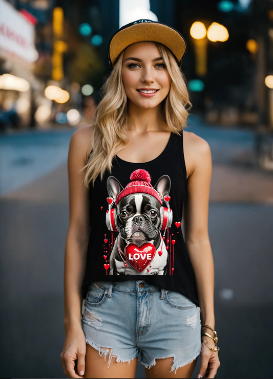 Frenchie Love Art Exclusive Tank Top | Grooveman Music