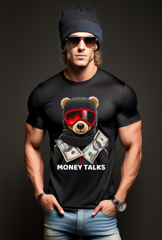 Teddy Sky Mask Money Talks Art Exclusive T-Shirts | Grooveman Music